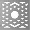 Ekena Millwork Chevron Architectural Grade PVC Pierced Ceiling Medallion, Antiqued Bronze, 32"OD x 8 1/4"ID x 1"P CMPP32CHABZ - alternate 4